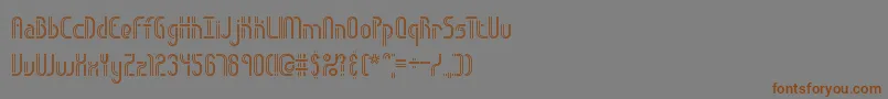 ObstacleLinesBrk Font – Brown Fonts on Gray Background