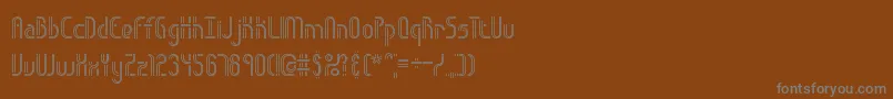 ObstacleLinesBrk-Schriftart – Graue Schriften auf braunem Hintergrund