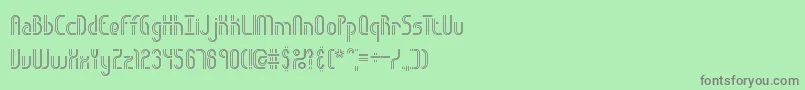 ObstacleLinesBrk Font – Gray Fonts on Green Background
