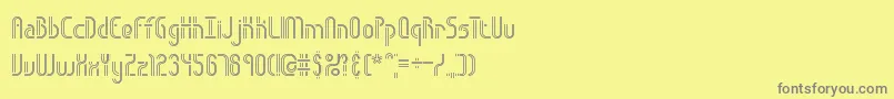 Шрифт ObstacleLinesBrk – серые шрифты на жёлтом фоне