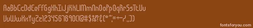 ObstacleLinesBrk-Schriftart – Rosa Schriften auf braunem Hintergrund