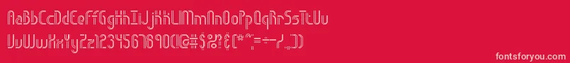 フォントObstacleLinesBrk – 赤い背景にピンクのフォント