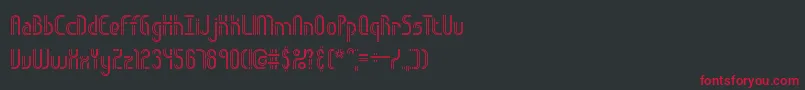 ObstacleLinesBrk Font – Red Fonts on Black Background