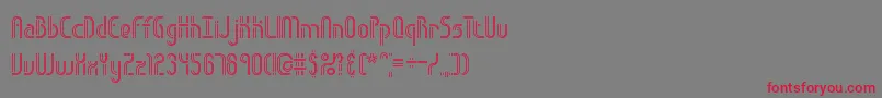 ObstacleLinesBrk Font – Red Fonts on Gray Background