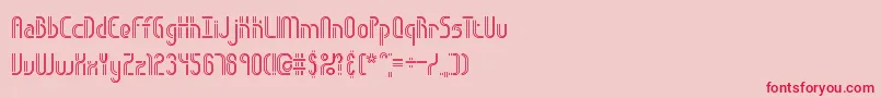 ObstacleLinesBrk Font – Red Fonts on Pink Background