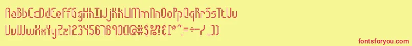ObstacleLinesBrk Font – Red Fonts on Yellow Background