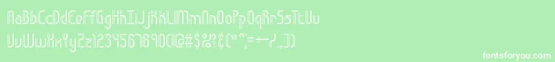 ObstacleLinesBrk Font – White Fonts on Green Background