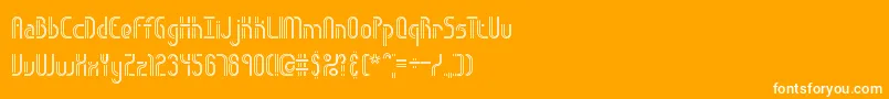 ObstacleLinesBrk Font – White Fonts on Orange Background