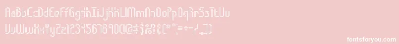 ObstacleLinesBrk Font – White Fonts on Pink Background