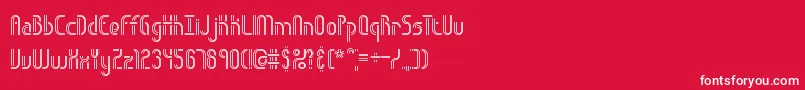 フォントObstacleLinesBrk – 赤い背景に白い文字