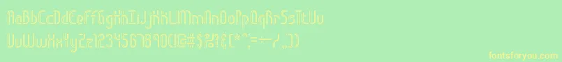 ObstacleLinesBrk Font – Yellow Fonts on Green Background