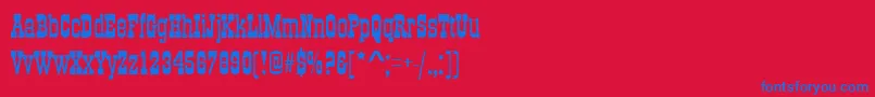 OsborneRegular Font – Blue Fonts on Red Background