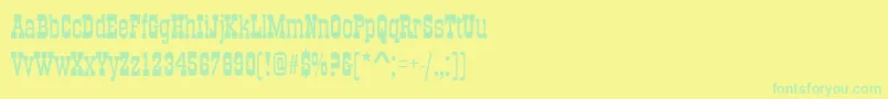 OsborneRegular Font – Green Fonts on Yellow Background