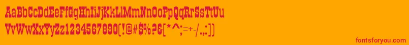 Шрифт OsborneRegular – красные шрифты на оранжевом фоне
