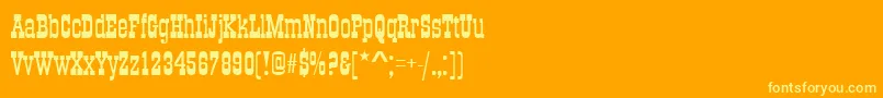 OsborneRegular Font – Yellow Fonts on Orange Background