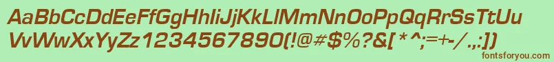 More about EuroseItalic Font EuroseItalic Font – Brown Fonts on Green Background