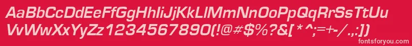 EuroseItalic Font – Pink Fonts on Red Background