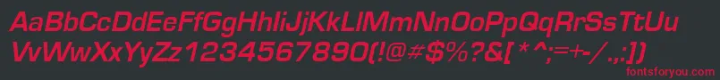 EuroseItalic Font – Red Fonts on Black Background