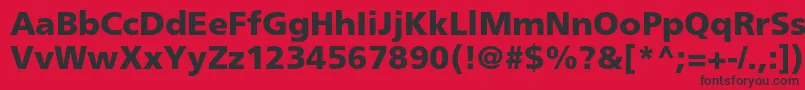 FrutigerltstdBlack Font – Black Fonts on Red Background