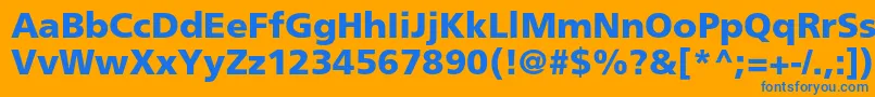 FrutigerltstdBlack Font – Blue Fonts on Orange Background