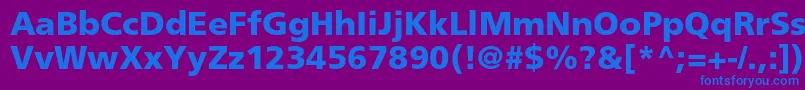 FrutigerltstdBlack Font – Blue Fonts on Purple Background