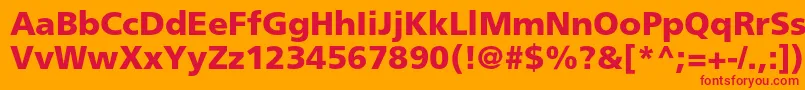 Шрифт FrutigerltstdBlack – красные шрифты на оранжевом фоне