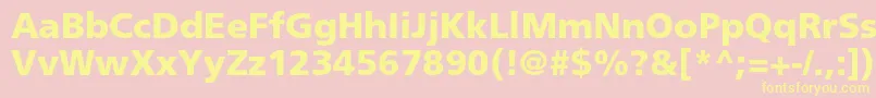 FrutigerltstdBlack Font – Yellow Fonts on Pink Background