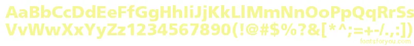 FrutigerltstdBlack Font – Yellow Fonts on White Background