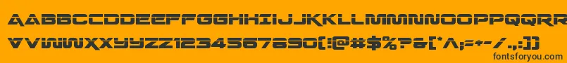 Quarkstormlaser Font – Black Fonts on Orange Background