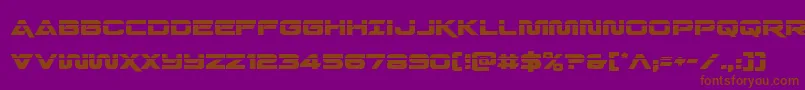 Fonte Quarkstormlaser – fontes marrons em um fundo roxo