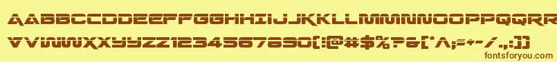 fuente Quarkstormlaser – Fuentes Marrones Sobre Fondo Amarillo