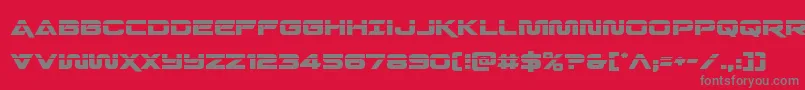 Quarkstormlaser Font – Gray Fonts on Red Background