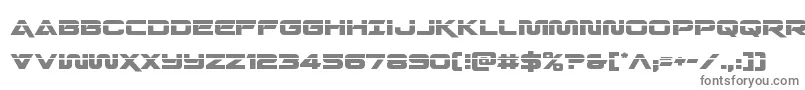 フォントQuarkstormlaser – 白い背景に灰色の文字