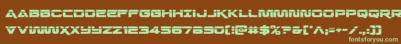 Quarkstormlaser Font – Green Fonts on Brown Background