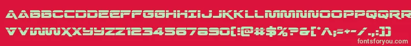 Quarkstormlaser Font – Green Fonts on Red Background