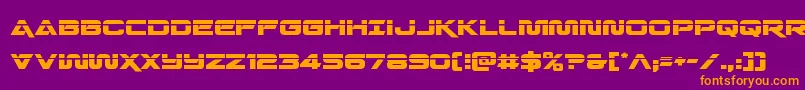 fuente Quarkstormlaser – Fuentes Naranjas Sobre Fondo Morado