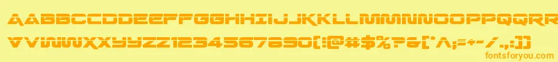 Quarkstormlaser Font – Orange Fonts on Yellow Background