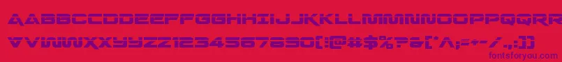 Quarkstormlaser-Schriftart – Violette Schriften auf rotem Hintergrund
