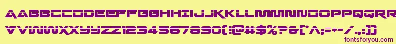 Quarkstormlaser Font – Purple Fonts on Yellow Background
