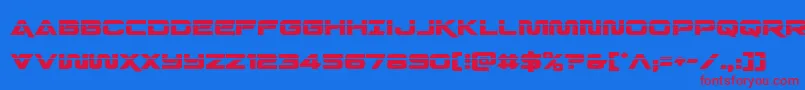 Quarkstormlaser Font – Red Fonts on Blue Background