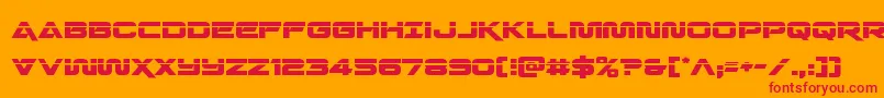 Quarkstormlaser Font – Red Fonts on Orange Background