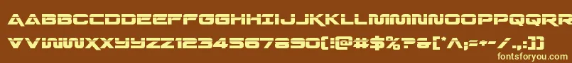 Quarkstormlaser Font – Yellow Fonts on Brown Background