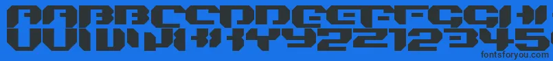Шрифт Bionickidsimple – чёрные шрифты на синем фоне
