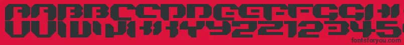 Bionickidsimple Font – Black Fonts on Red Background