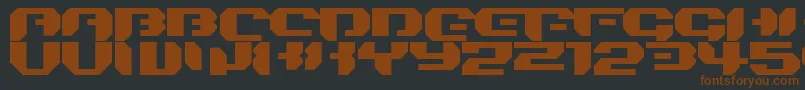 Шрифт Bionickidsimple – коричневые шрифты на чёрном фоне