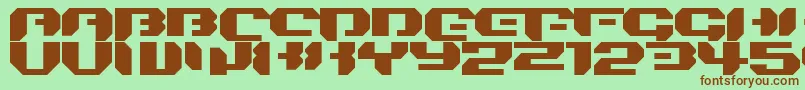 Bionickidsimple Font – Brown Fonts on Green Background
