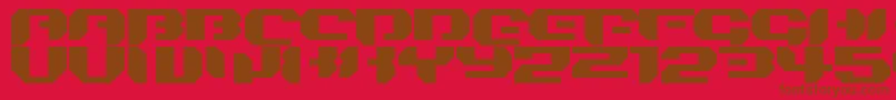Bionickidsimple Font – Brown Fonts on Red Background