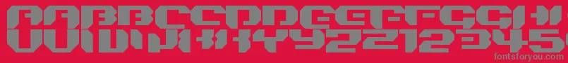 Bionickidsimple Font – Gray Fonts on Red Background