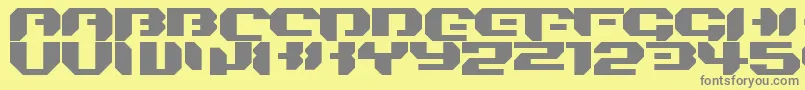 Fonte Bionickidsimple – fontes cinzas em um fundo amarelo