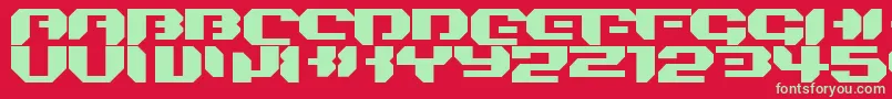 Bionickidsimple Font – Green Fonts on Red Background
